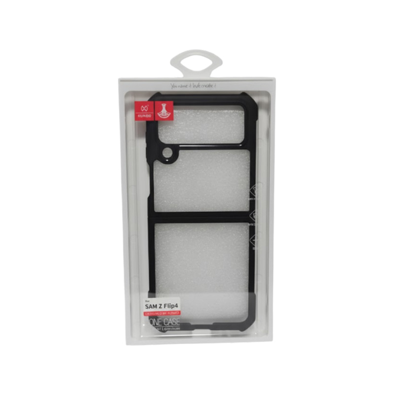 Picture of XUNDD CASE For Samsung Galaxy Z Flip 4 Cover Military Grade Black Bumper Case Airbags Shockproof Protective Transparent Back Cover