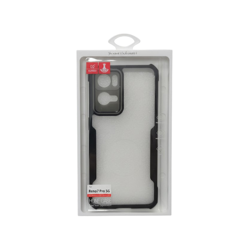 Picture of Xundd Case For Oppo Reno 7 Pro 5G Military Grade Black Bumper Case Airbags Shockproof Protective Transparent Back Cover