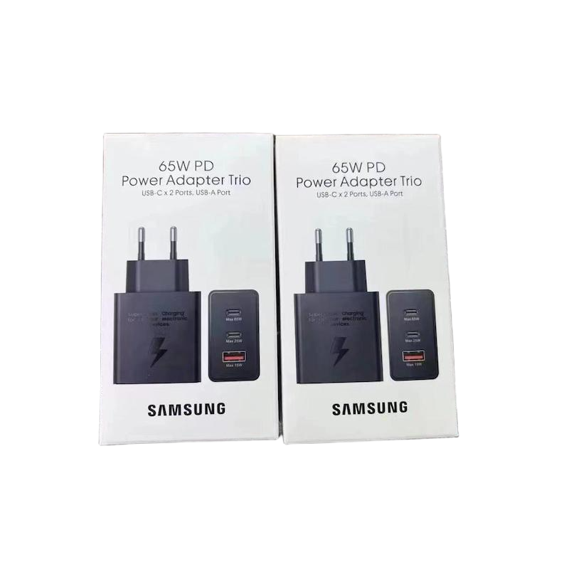 Picture of For Samsung Smartphone 65W 3 Port Port Charger Adapter 1 PD Port 65W Max 1 PD Port 1 PD Port 25W Max 1 USB Port 15W Max Black