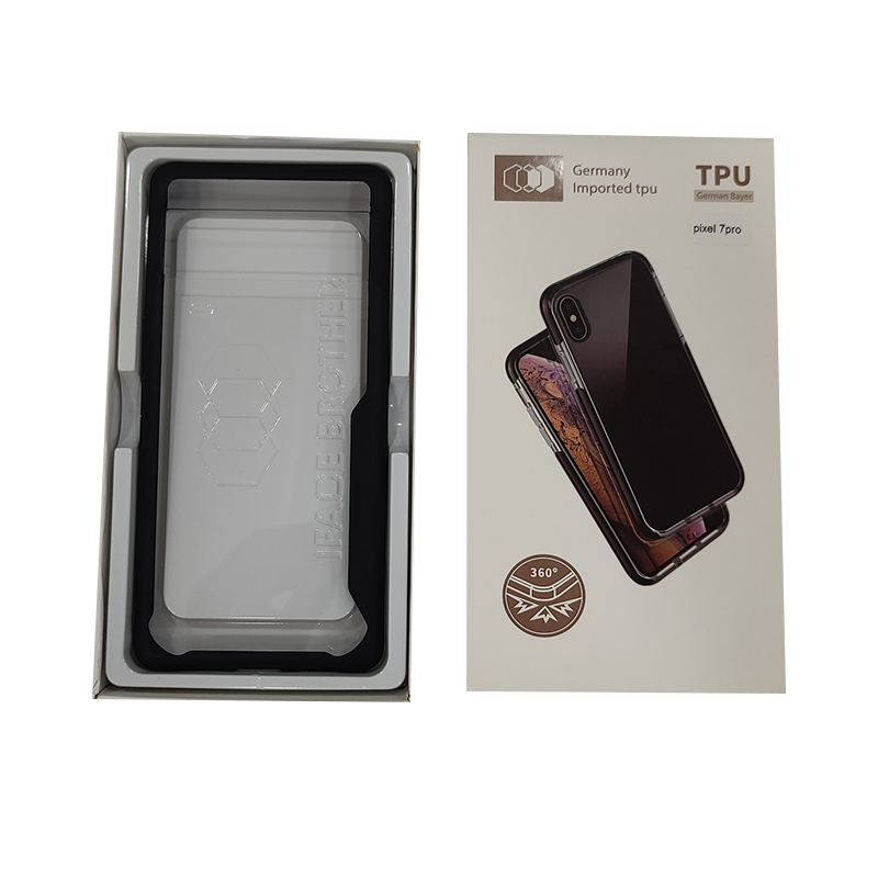 Picture of For Google Pixel 7 Pro Phone Cover German Bayer Imported TPU Back Cover Shock Proof Anti Slip Black Bumper & Clear Transparent Back PC Soft TPU Back Cover Case