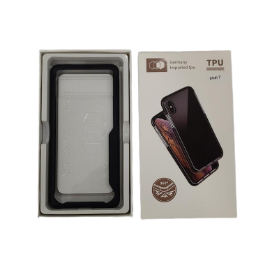 Picture of For Google Pixel 7 Phone Cover German Bayer Imported TPU Back Cover Shock Proof Anti Slip Black Bumper & Clear Transparent Back PC Soft TPU Back Cover Case