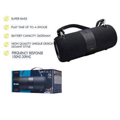 Picture of REMAX RB-M55 Wireless Bluetooth Speaker Outdoor Waterproof Speaker Portable Sound Column Home Theater Subwoofer Party Audio Powerful HIFI Subwoofer RGB Light Rechargeable Super Bass Portable Home Theater Speaker