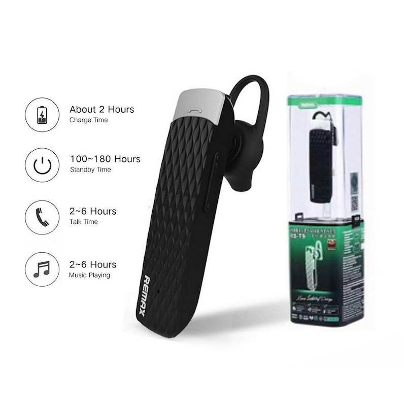 Picture of Remax RB-T9 Wireless Bluetooth Single Earphone With HD Voice For Call Phone