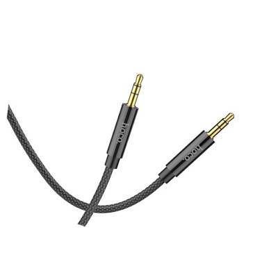 Picture of Hoco UPA19 DC 3.5mm Male To Male 3.5mm AUX Audio Cable Length 2 Meter 2000cm Compatible with Mobile Tablet Phone Samsung Xiaomi Oppo Huawei Black