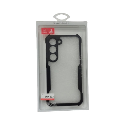 Picture of XUNDD Brand Case For Samsung Galaxy S23 Phone Cover Military Grade Drop Tested Slim Clear Back with Shockproof Soft TPU Bumper Frame Cover Black and Transparent For Galaxy S23 5G