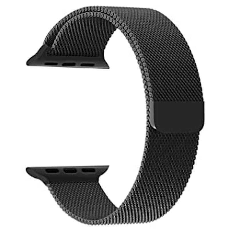 Picture of 38mm / 40mm / 41mm Strap Apple iWatch Stainless Steel Soft Straps Band Stainless Steel Magnetic Watch Band Strap For Apple iWatch All Series 1 2 3 4 5 6 SE and T500 T55 FK78 FK88 W26 W26 Plus W12 HW12 Smart Watch Chain Straps