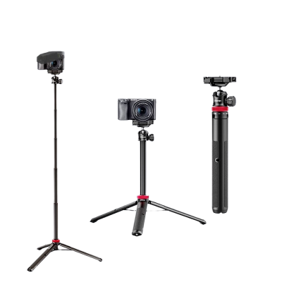 Picture of ULANZI MT-44 Extendable Phone Tripod 44" Selfie Stick Phone Vlog Tripod Stand with 2 in 1 Phone Clip 360° Ball Head Camera Tripod For Phone Sony Canon GoPro Lightweight for Travel