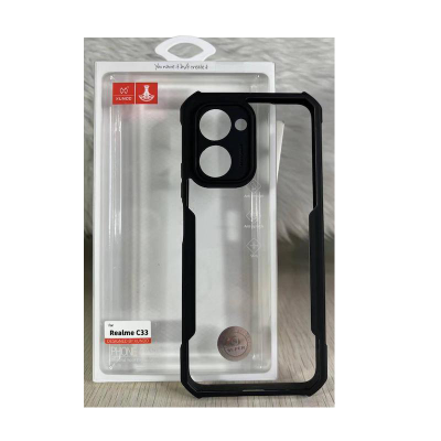 Picture of XUNDD CASE For Realme C33 Phone Case Xundd Airbag Shockproof Shell Lens Protection Back Clear Cover Military Grade Black Bumper Case Airbags Shockproof Protective Transparent Back Cover