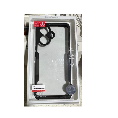 Picture of XUNDD CASE For Realme 10 Pro Plus Phone Case Xundd Airbag Shockproof Shell Lens Protection Back Clear Cover Military Grade Black Bumper Case Airbags Shockproof Protective Transparent Back Cover For Realme 10 Pro+