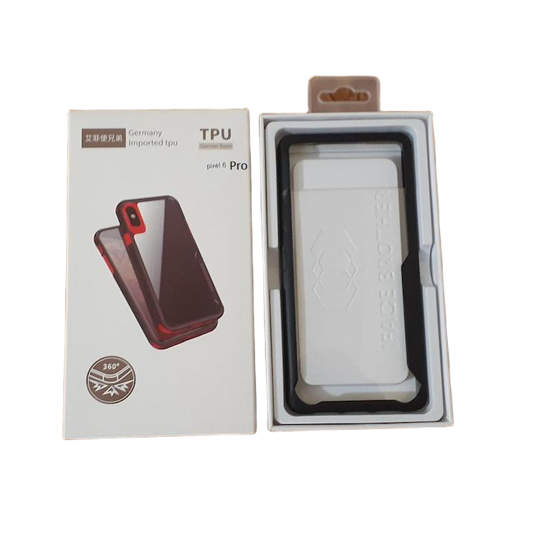 Picture of For Google Pixel 6 Pro Phone Cover German Bayer Imported TPU Back Cover Shock Proof Anti Slip Black Bumper & Clear Transparent Back PC Soft TPU Back Cover Case