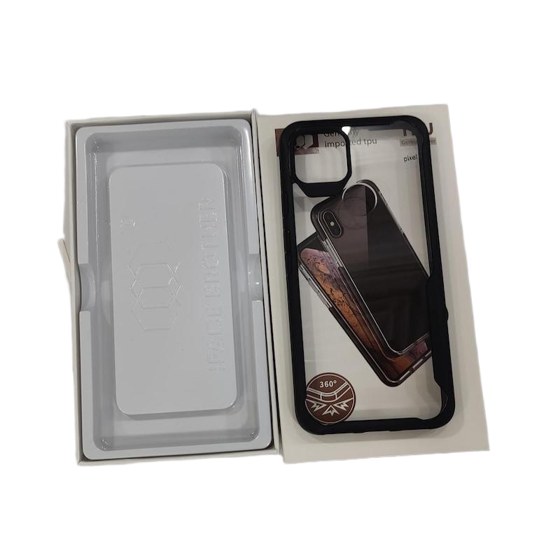 Picture of For Google Pixel 4A Cover German Bayer Imported TPU Back Cover Shock Proof Anti Slip Black Bumper & Clear Transparent Back PC Soft TPU Back Cover Case