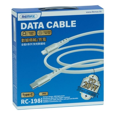 Picture of REMAX RC-198I CHAINING 2 SERIES PD 20W FAST CHARGING DATA CABLE TYPE-C TO IPHONE 1M Type-C To Lighting Cable For iPhone