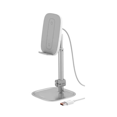 Picture of Baseus Literary Youth Desktop Bracket with 15W Wireless Charging Function Desktop Bracket Mobile Stand For Samsung Galaxy S23 Ultra S22 Ultra S21 Ultra Note20 Ultra 14 Pro Max 13 Pro Max 11 Pro 12