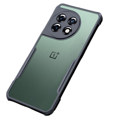 Picture of Xundd Brand Case For Oneplus 11 Phone Cover Military Grade Drop Tested Slim Clear Back With Shockproof Soft Tpu Bumper Frame Cover Black And Transparent Back Cover