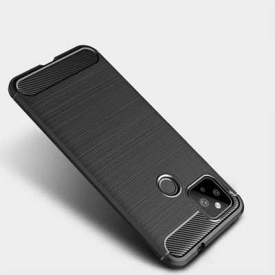 Picture of গুগল পিক্সেল 4a কেস রাবার সিলিকন বাম্পার কার্বন ফাইবার কভার নরম tpu অ্যান্টি ড্রপ স্লিম কেসের জন্য কার্বন ফাইবার কেস (Back Case Cover For Smartphone)