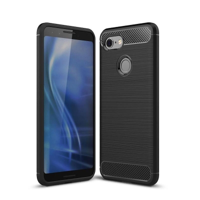 Picture of Carbon Fiber Case For Google Pixel 3 Case Rubber Silicone Bumper Carbon Fiber Cover Soft TPU Anti Drop Slim Case