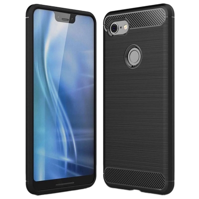Picture of Carbon Fiber Case For Google Pixel 3XL Case Rubber Silicone Bumper Carbon Fiber Cover Soft TPU Anti Drop Slim Case