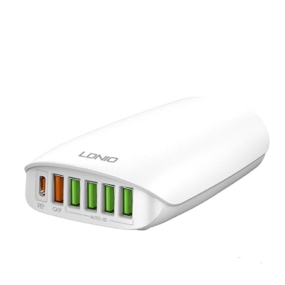 Picture of LDNIO A6573C USB C Charger 65W PD Fast USB C Wall Charger 6 Port USB C Charging Station with PD3.0+QC4.0 For Laptop Samsung and More