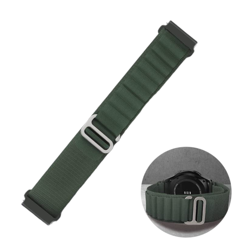 Picture of 22mm Alpine Loop Nylon Strap Compatible with Noise Colorfit Samsung Galaxy Gear S3 For All Smart Watch 22MM For Kieslect KR Pro Haylou LS05 IMILAB KW66 Huawei Watch 3 Pro realme Watch 2 Pro Mibro X1 IMILAB W12 Huawei Watch GT2 Mibro A1 Watch Belt