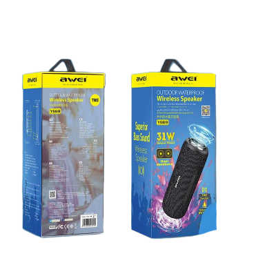 Picture of Awei Y669 TWS 31W Outdoor Sports Portable Bluetooth 5.0 Version Speaker Super Power 3D Stereo Bass Surround Sound Interconnection IPX7 Waterproof HD Voice call Multicolor Speaker