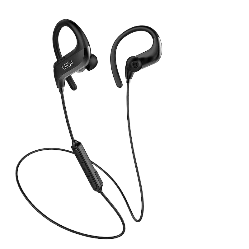 Picture of UiiSii BT100 Fashion Hook Design Bluetooth 5.0 Headphones Waterproof Wireless Sports Earphones HiFi Bass Stereo In-Ear Sweatproof Earbuds with Noise Canceling Mic Headset for Music Gym Workout Running