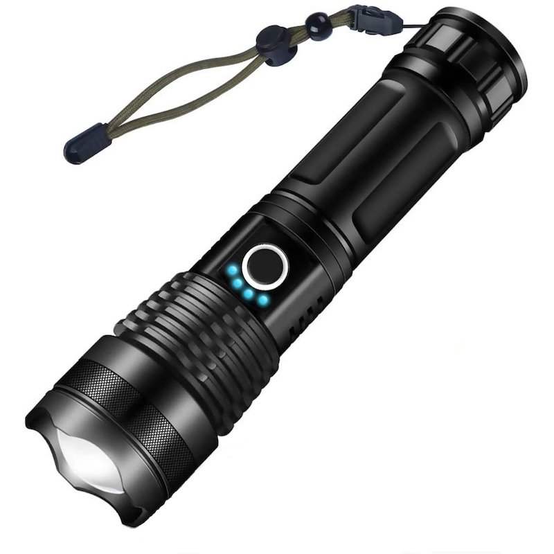 Picture of XHP50 Flashlight High Lumens Rechargeable 9000 Lumens Super Bright Tactical Flashlights with Battery 5 Modes IPX65 Waterproof Portable Flash Light LED High Powered Flashlights For Emergencies Camping