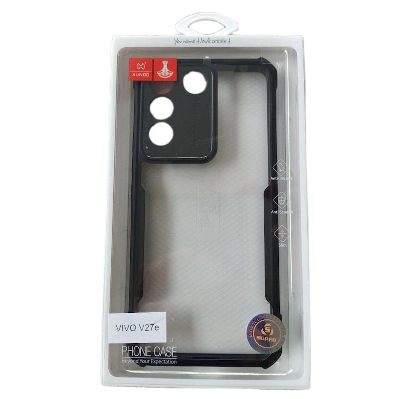Picture of XUNDD CASE For Vivo V27e Phone Cover Military Grade Black Bumper Case Airbags Shockproof Protective Transparent Back Cover