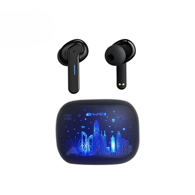 Picture of Awei T53 / T53 ANC Wireless Bluetooth Earbuds RGB Colorful Light Earphones Bluetooth 5.3 Call Noise Reduction Headphone 65ms Zero delay For Gaming Caling Music Listing