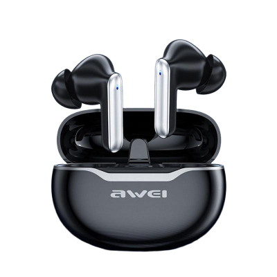 Picture of Awei T50 TWS Wireless Bluetooth V5.3 Earphones Sports Earbuds Docking Station Black