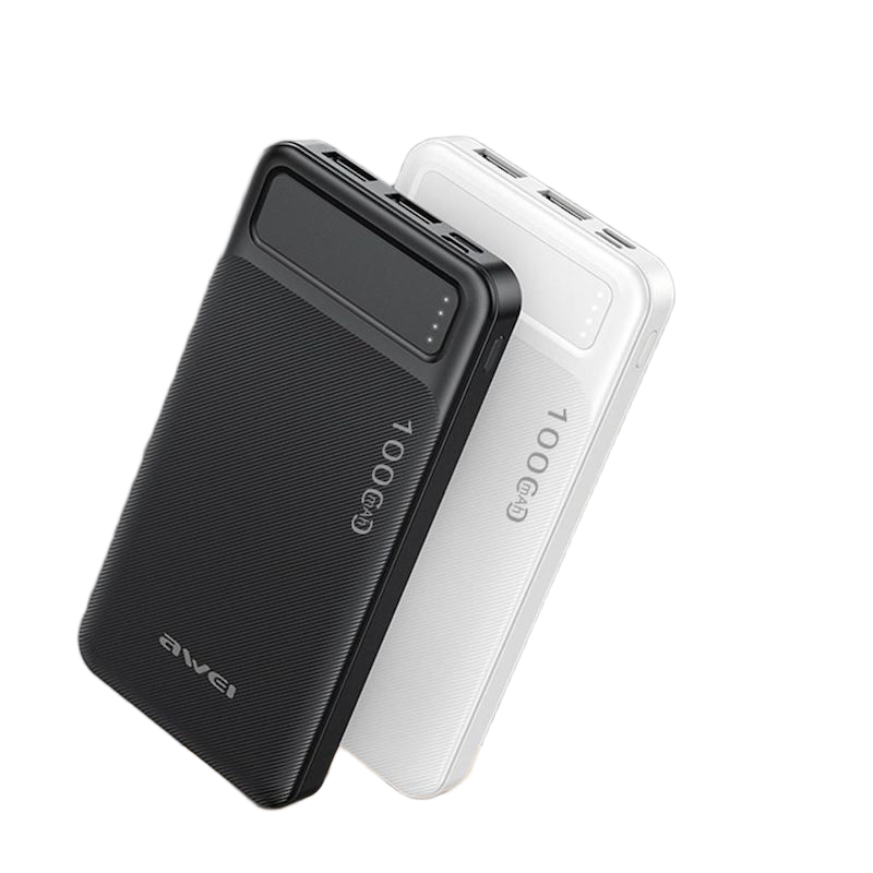 Picture of Awei P5k 10000mAh Portable Power Bank For Work Travel Samsung Huawei Xiaomi Vivo Oppo Mobile Phone Universal Dual USB Fast Charge Power Bank