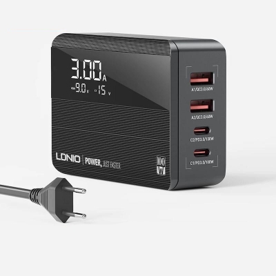 Picture of LDNIO A4809C QC3.0 PD 4 USB GaN Phone Fast Charger Adapter For Laptop Macbook 100W Gan Power Charger USB C Charger