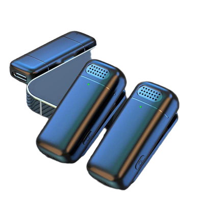 Picture of K13 Dual Mic Lightning Interface Portable Wireless Lavalier Microphone Noise Reduction Mini Lapel Mic For iPhone with Charging Box