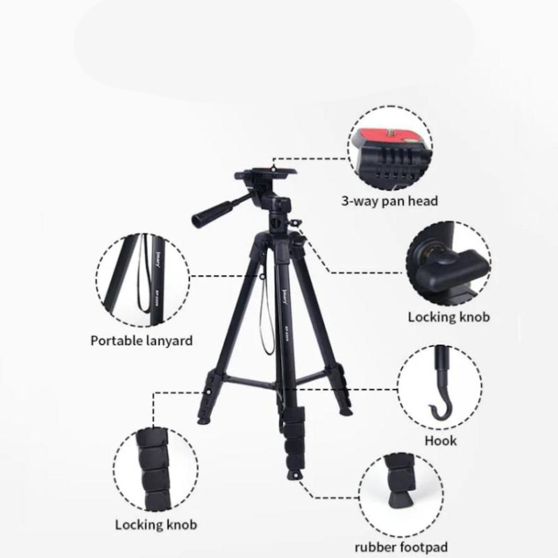 Picture of JMARY KP-2209 Horizontal Axis Tripods Extension Rod Cell Phone Camera Folding Tripod Stand