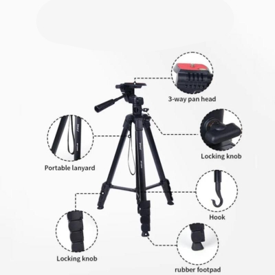 Picture of JMARY KP-2209 Horizontal Axis Tripods Extension Rod Cell Phone Camera Folding Tripod Stand