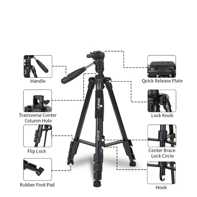 Picture of Jmary KP-2274 Professional 2 in 1 Camera Tripod and Monopod With Adjustable 4 section Height For All DSLR GoPro Cameras Mobile Phone