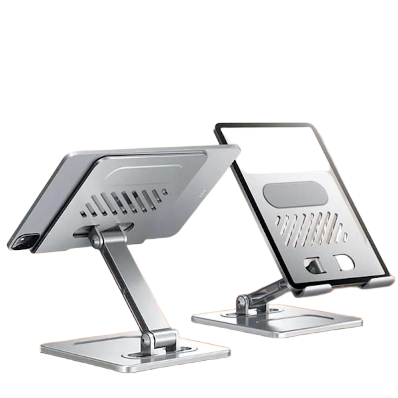 Picture of Xundd Tablet Holder iPad Desk Stand Adjustable Folding Tablet Bracket Aluminum Alloy Carbon Steel Metal Heat Dissipation Holder Mobile Stand