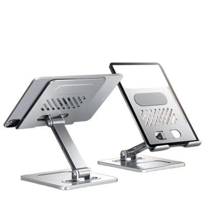 Picture of Xundd Tablet Holder iPad Desk Stand Adjustable Folding Tablet Bracket Aluminum Alloy Carbon Steel Metal Heat Dissipation Holder Mobile Stand