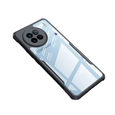 Picture of XUNDD Casing Case For Vivo X90 Pro 5G Phone Case 4-Corner Military Grade Black Bumper Case Airbags Shockproof Protection Case Shell Fingerprint-proof Anti Drop Anti Scratch Protective Covers