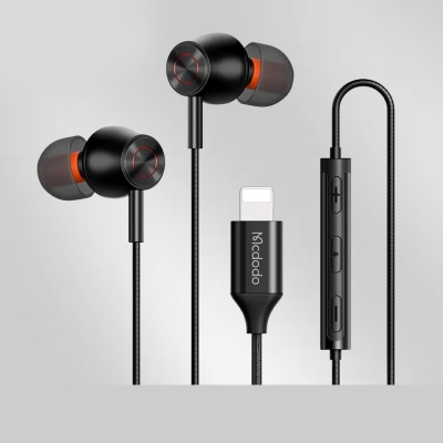 Picture of MCDODO HP-3490 Micro Star Series Lightning Earphone Volume Control With Microphone HD Call Stereo Braided Earphone and Headphone for iPhone