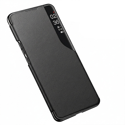Picture of For Vivo Y27 Flip Case Window View Flip Stand Cover PU Leather Protective Case Luxury Kickstand Window Shockproof Flip Cover