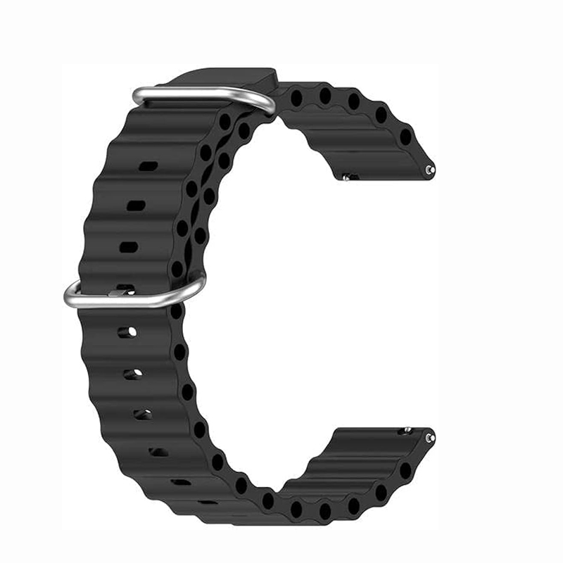 Picture of Ocean Silicone Sport Band 20mm For Samsung Galaxy Watch 4 Classic 46mm 42mm Bands Galaxy Watch 4 40mm 44mm Band Width 20mm Quick Release S2 S4 Strap Bracelet For Amazfit Bip S Watch Haylou RS4 RS4 Plus Colmi P28 Plus