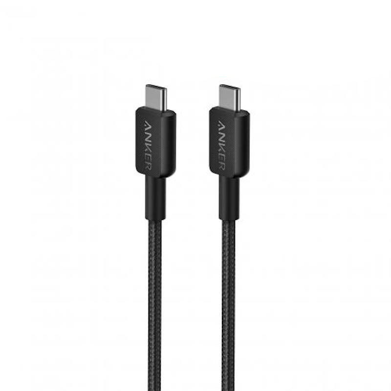 Picture of Anker 322 USB-C to USB-C Cable USB-C to USB-C Fast Charging Cord, 60W Max Power Delivery PD Charging for MacBook iPad Pro 2020 Samsung Galaxy, Pixel, and More ((3ft) 0.9m, Black, White)