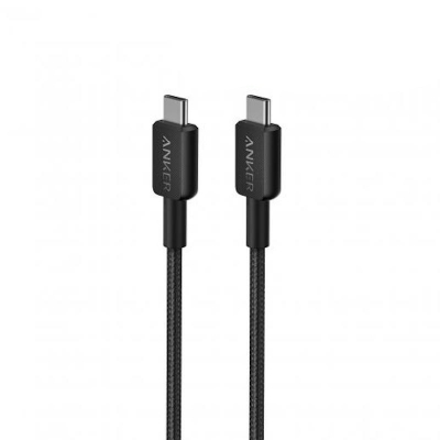 Picture of Anker 322 USB-C to USB-C Cable USB-C to USB-C Fast Charging Cord, 60W Max Power Delivery PD Charging for MacBook iPad Pro 2020 Samsung Galaxy, Pixel, and More ((3ft) 0.9m, Black, White)