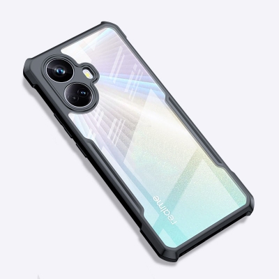 Picture of XUNDD CASE For Realme 10 Pro Plus / realme 10 Pro+ Military Grade Black Bumper Case Airbags Shockproof Protective Transparent Back Cover