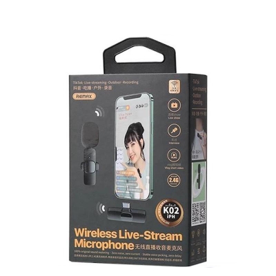 Picture of REMAX K02 Microphone Wireless Microphone Type C Microphone For Phone Mic Wireless Mini Mic Lavalier Mic Microphone