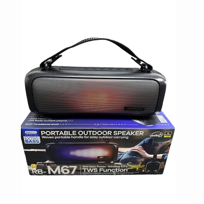 Picture of REMAX RB-M67 OFFICIAL REMAX Portable Super Bass Wireless Party Speaker With RGB Lights Bluetooth Loud Speaker With Subwoofer Stereo Speaker