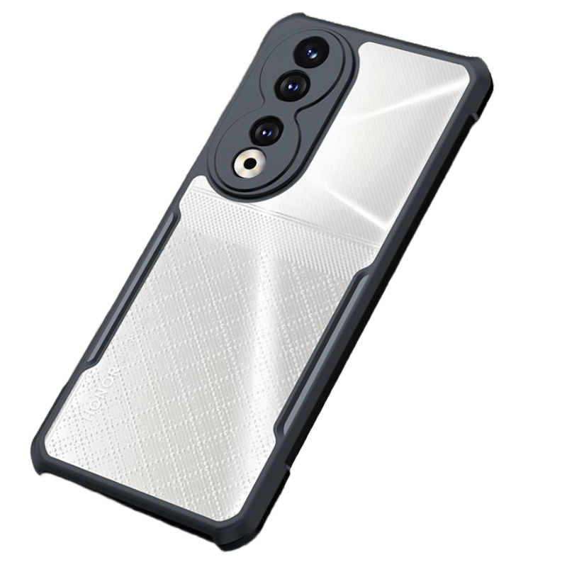Picture of XUNDD CASE For Honor 90 Phone Cover Mili tary Grade Black Bumper Case Airbags Shockproof Protective Transparent Back Cover