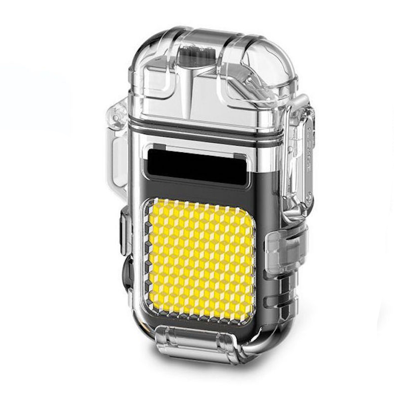 Picture of Dual Purpose Lighter with Flashlight LED High Quality Lights Rechargeable Lighter Electric Ignition Lighter with Safety Buckle LED Lighter