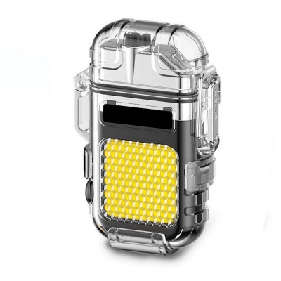 Picture of Dual Purpose Lighter with Flashlight LED High Quality Lights Rechargeable Lighter Electric Ignition Lighter with Safety Buckle LED Lighter