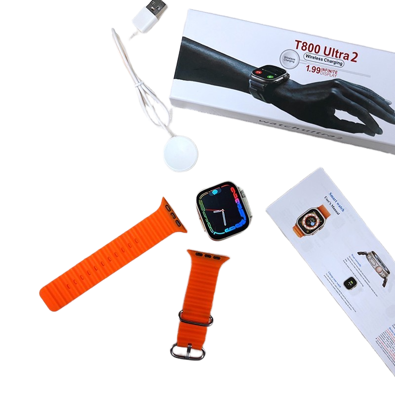 Picture of T800 Ultra 2 Smart Watch series 9 HD IPS 1.99 Inch Screen Bluetooth Call 5.0 Waterproof Wireless Charges Heart Rate Tracking Sleep Monitor SmartWatch